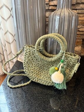 Raffia purse